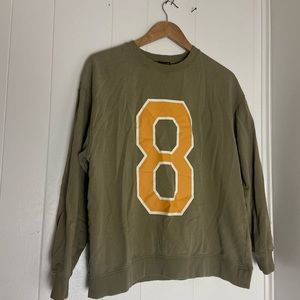 Zara military green sweatshirt